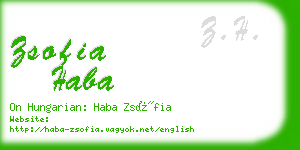 zsofia haba business card